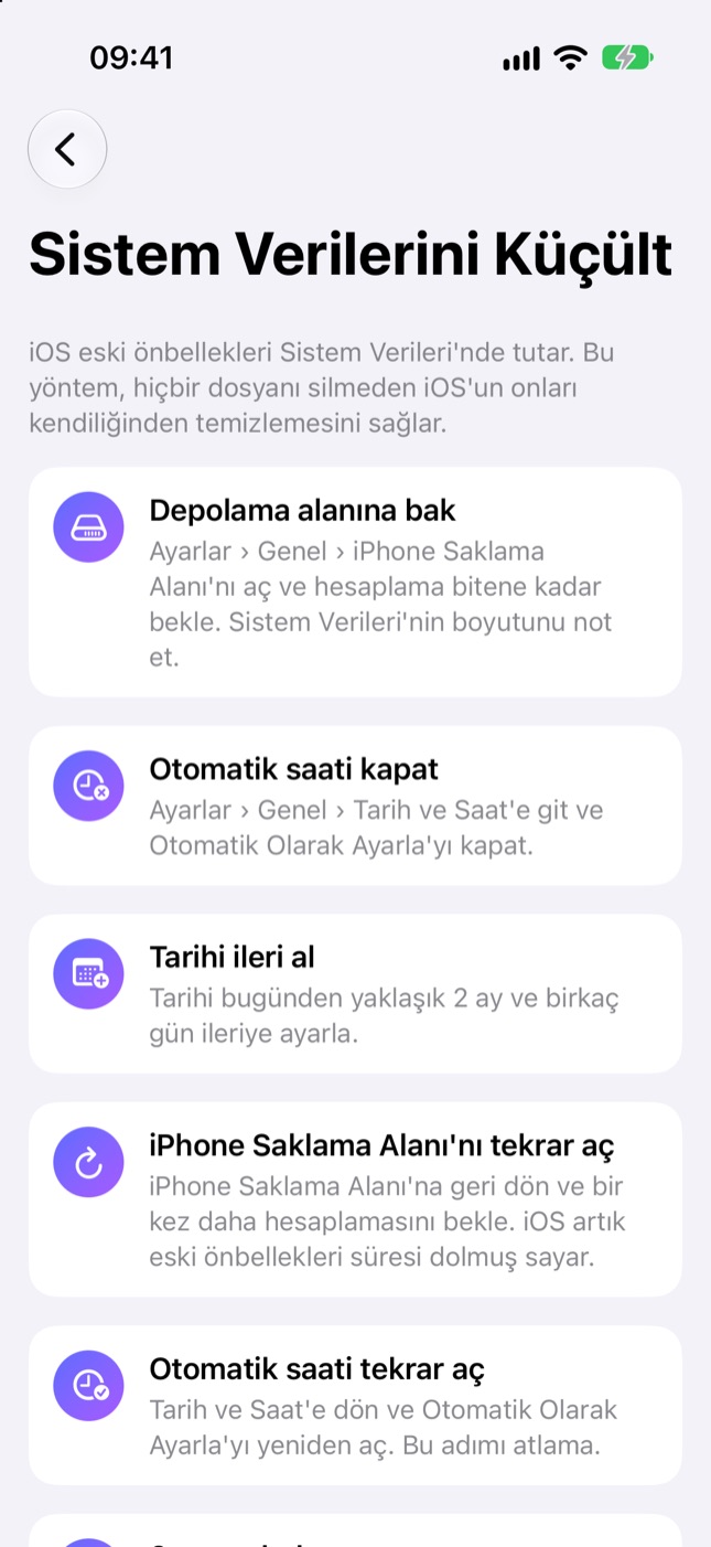 Sistem Verileri için adım adım rehber